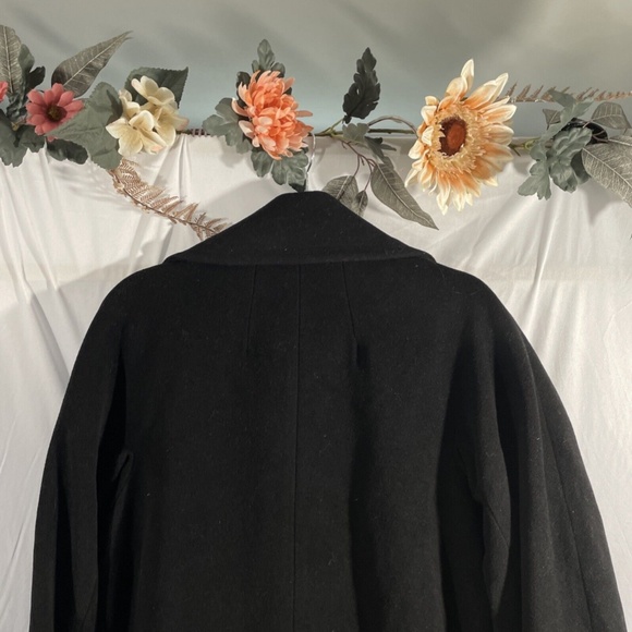 NEW Trina Turk [ 14‎ ] Wool Blend Double Breasted Pea Coat in BLACK - Picture 13 of 16
